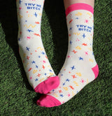 TRY ME BITCH Ladies Socks GROOVY THINGS Brand
