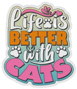 DOG & CAT Vinyl Stickers By E&S Pets (Choose Style) - Novelty Socks And Slippers