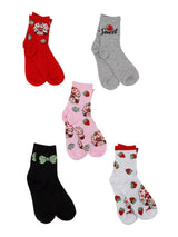 STRAWBERRY SHORTCAKE Ladies 5 Pair Of Socks ‘SWEET’ - Novelty Socks And Slippers