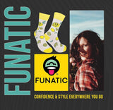 SUCK IT Adult Unisex LEMON Socks FUNATIC Brand Lemons All Over - Novelty Socks And Slippers