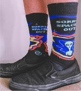 GROOVY THINGS Co. Brand Men’s ALIEN Socks ‘SORRY I SPACED OUT’ - Novelty Socks And Slippers