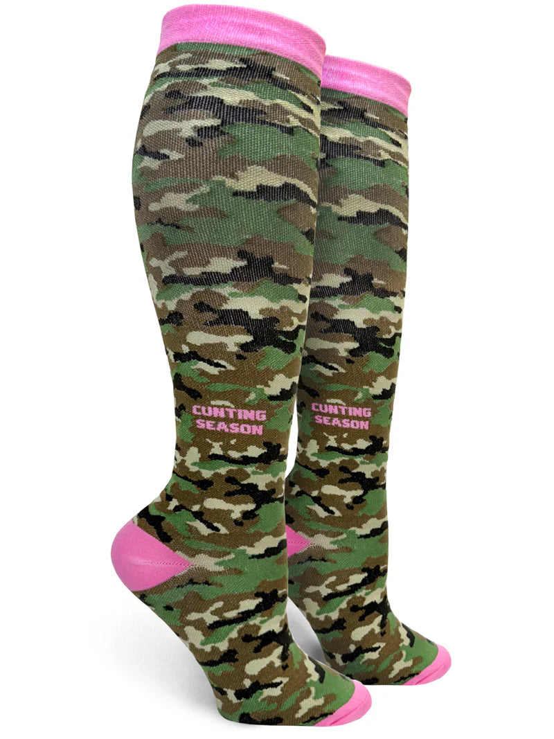 CUNTING SEASON Ladies 15-20 mmHg Compression Socks GROOVY THINGS Brand - Novelty Socks And Slippers