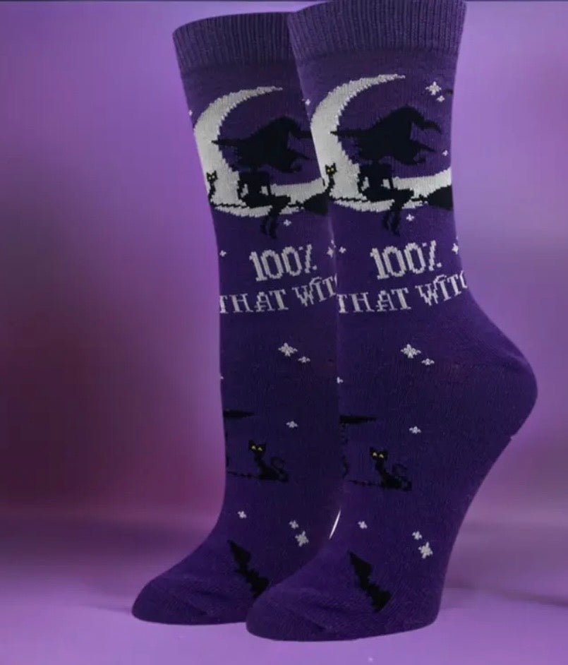100% THAT WITCH Ladies Socks SOCK HARBOR Brand - Novelty Socks And Slippers
