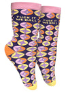 GROOVY THINGS Co. Brand Ladies FUCK IT WE BALL Socks - Novelty Socks And Slippers