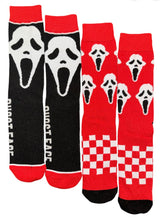 GHOSTFACE Men’s 2 Pair Of Halloween Socks BIOWORLD Brand - Novelty Socks And Slippers