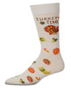 TURKEY TIME Men’s Thanksgiving Socks MeMoi Brand - Novelty Socks And Slippers