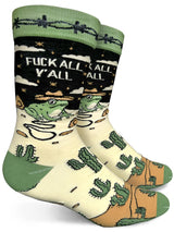GROOVY THINGS CO. Men’s FUCK ALL Y’ALL Socks - Novelty Socks And Slippers