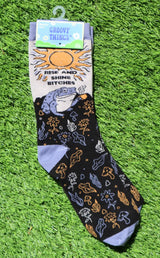 GROOVY THINGS Brand Ladies RISE & SHINE BITCHES Socks - Novelty Socks And Slippers