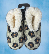 BLACK DACHSHUND Dog Ladies Non-Slip Slippers COMFIES BRAND By E&S Pets - Novelty Socks And Slippers