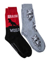 JURASSIC WORLD Men’s 2 Pair Of Socks T-REX - Novelty Socks And Slippers