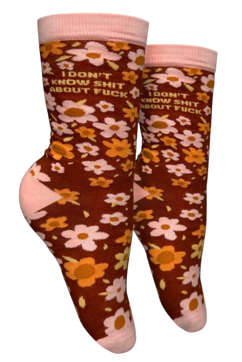 GROOVY THINGS CO Brand Ladies I DON’T KNOW SHIT ABOUT FUCK Socks - Novelty Socks And Slippers