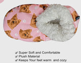 COMFIES BRAND Ladies YORKIE Dog Non-Skid Slippers - Novelty Socks for Less