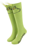 DR. SEUSS HOW THE GRINCH STOLE CHRISTMAS Ladies 3-D Plush Knee High Socks BIOWORLD Brand - Novelty Socks And Slippers