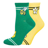 Disney Winnie The Pooh Ladies 2 Pair Of Crew Socks Eyeore & Honey Bee