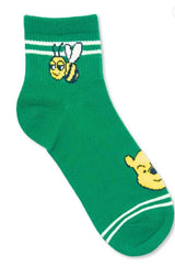 Disney Winnie The Pooh Ladies 2 Pair Of Crew Socks Eyeore & Honey Bee