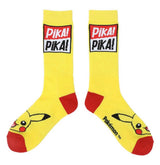POKEMON Men’s PIKACHU Socks PIKA! PIKA! BIOWORLD Brand - Novelty Socks And Slippers