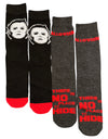 HALLOWEEN II Men’s MICHAEL MYERS 2 Pair Of Socks ‘THERE IS NO PLACE TO HIDE’ - Novelty Socks And Slippers