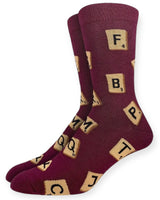 GOOD LUCK SOCK Brand Men’s WORD GAME Socks - Novelty Socks And Slippers