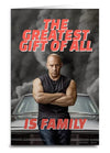Vin Diesel Greeting Card THE GREATEST GIFT OF ALL IS FAMILY - Novelty Socks And Slippers