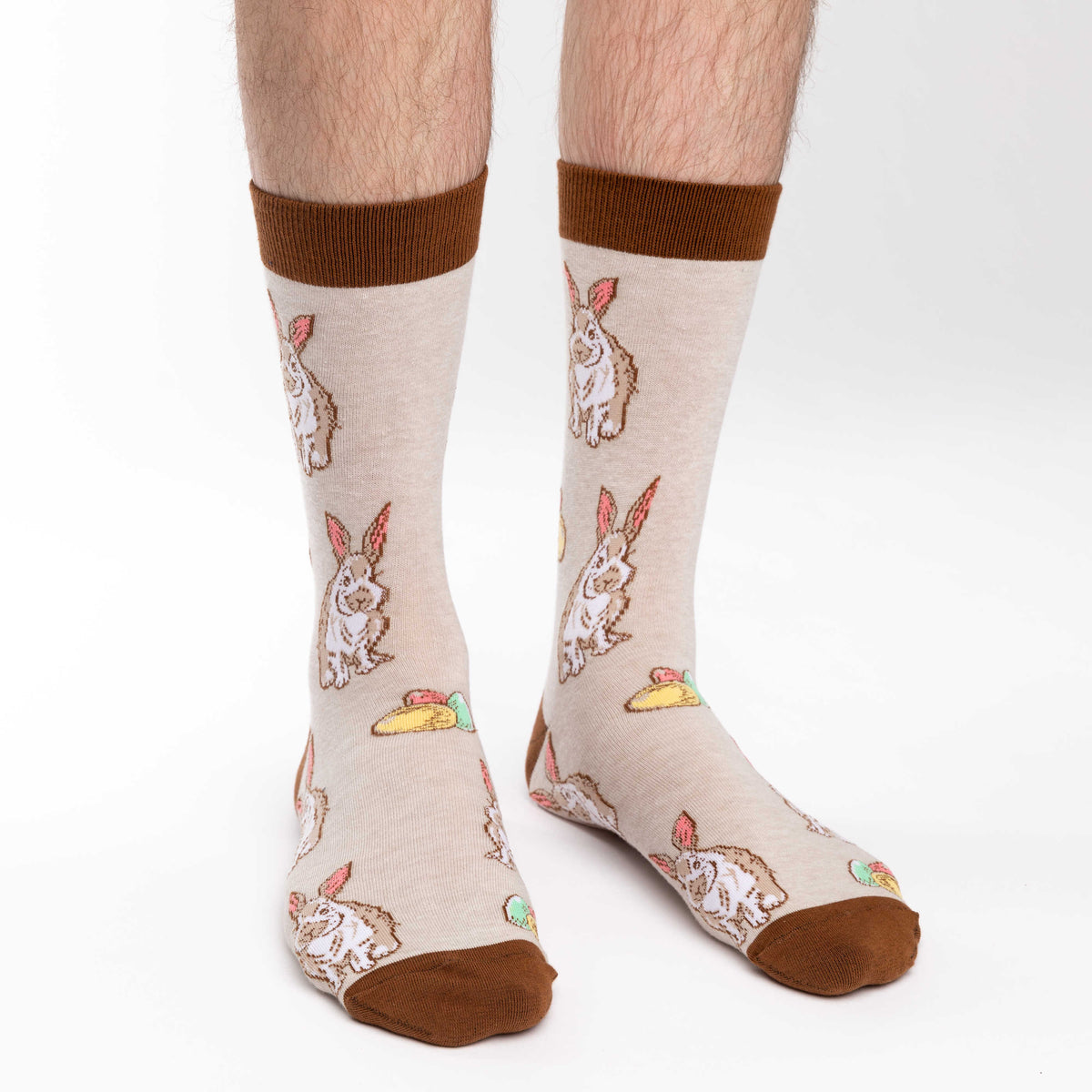 BUNNY RABBIT & EASTER EGGS Men's Socks GOOD LUCK SOCK Brand