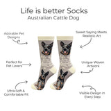 AUSTRALIAN CATTLE Dog Adult Unisex Socks By E&S Pets Choose Style
