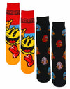 PAC-MAN Video Game Men’s 2 Pair of Socks With GHOSTS