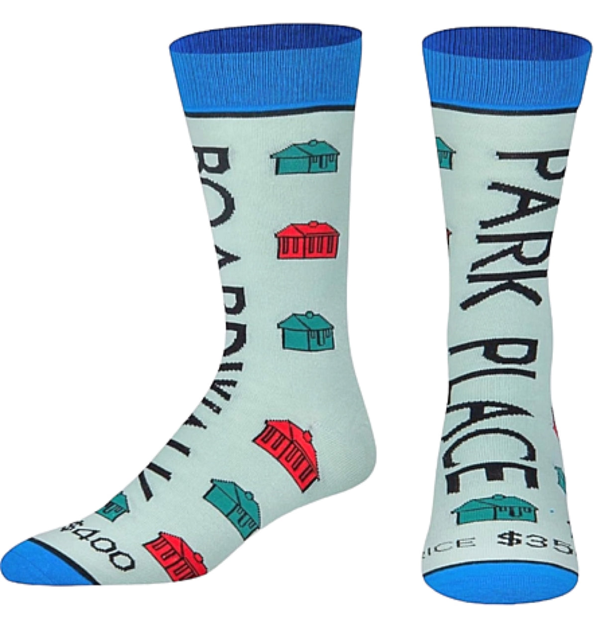 MONOPOLY Board Game Men’s BOARDWALK PARK PLACE Split Socks ODD SOX Brand - Novelty Socks for Less