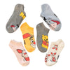 Disney Winnie The Pooh Ladies 6 Pair Of Low Show Socks Piglet, Eyeore, Rabbit