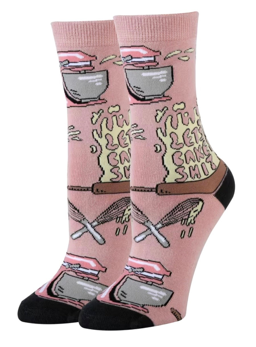 LET’S BAKE SHIT Ladies Socks OOOH YEAH Brand