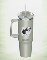 Dog & Cat Stainless Steel Ultimate 40 Oz. Tumbler Hot & Cold Travel Mug By E&S Pets (Choose Breed)