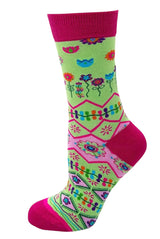FABDAZ Brand Ladies BLOOM WHERE YOU’RE PLANTED Socks - Novelty Socks And Slippers