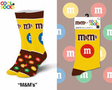 M&M’S Candy Unisex Socks COOL SOCKS Brand (CHOOSE SIZE) - Novelty Socks And Slippers