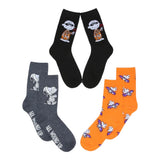 PEANUTS LADIES HALLOWEEN 3 PAIR OF SOCKS ‘ALL WOUND UP’ CHARLIE BROWN