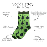 BLACK POODLE Adult Unisex Socks SOCK DADDY Brand By E&S Pets - Novelty Socks And Slippers