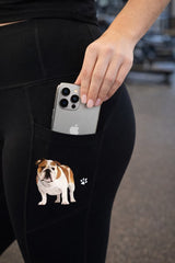 BULLDOG Ladies High Rise Leggings With Pockets URBAN ATHLETICS Brand By E&S Pets