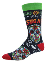 OOOH YEAH Brand Men’s DAY OF THE DEAD Sugar Skull Socks ‘HEY SUGAR’ - Novelty Socks And Slippers