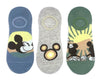 DISNEY Ladies 3 Pair Of MICKEY & MINNIE No Show Liner Socks - Novelty Socks And Slippers