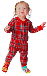 PALS SOCKS Brand Unisex CHRISTMAS Mismatched Gripper Bottom Socks (CHOOSE SIZE) - Novelty Socks for Less