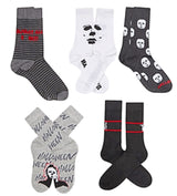 HALLOWEEN II Men’s 5 Pair Of MICHAEL MYERS Socks Gift Set‘THERE IS NO PLACE TO HIDE’ - Novelty Socks for Less