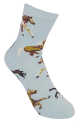 FUNATIC Brand Unisex Kids HORSE Socks Horses All Over Kids Age 7-10 - Novelty Socks And Slippers