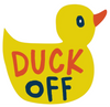 FUNATIC Brand DUCK OFF Vinyl Sticker - Novelty Socks And Slippers