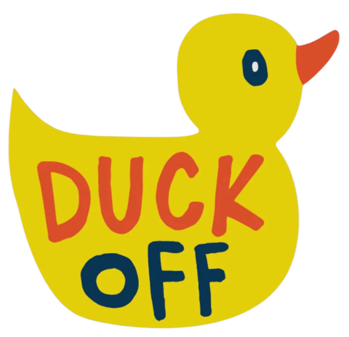 FUNATIC Brand DUCK OFF Vinyl Sticker - Novelty Socks And Slippers