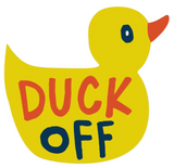 FUNATIC Brand DUCK OFF Vinyl Sticker - Novelty Socks And Slippers