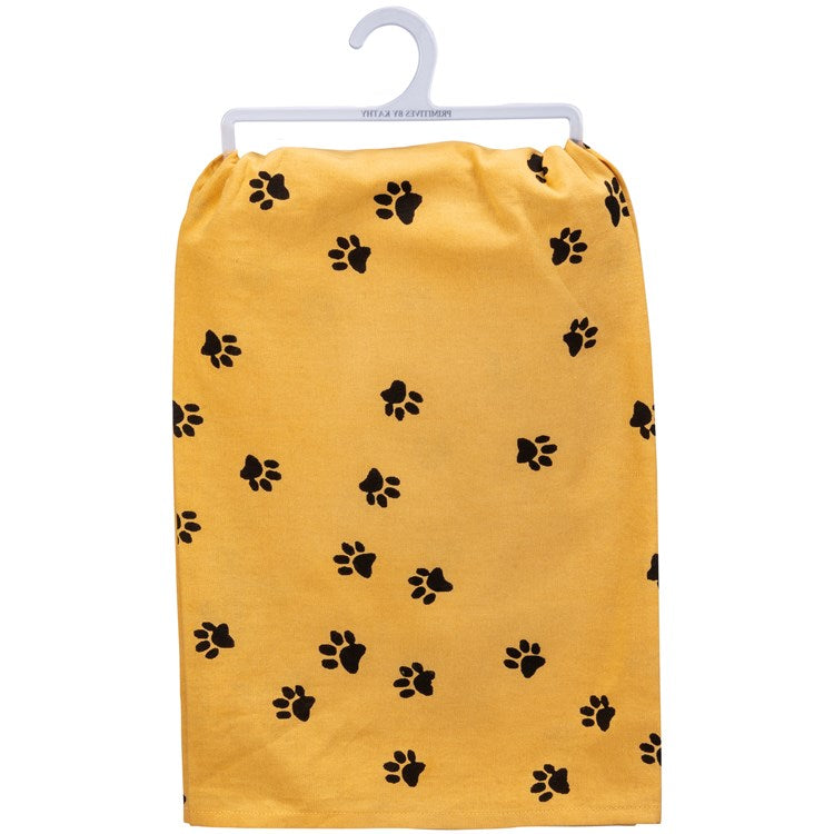 Primitives By Kathy MY CAT AND I TALK SHIT ABOUT YOU Kitchen Tea Towel - Novelty Socks And Slippers