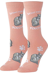 COOL SOCKS BRAND Ladies Cat DON’T FUCKING TOUCH ME Socks - Novelty Socks for Less