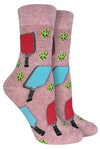 GOOD LUCK SOCK Brand Ladies PICKLEBALL Socks - Novelty Socks And Slippers