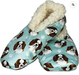 COMFIES BRAND Ladies CAVALIER KING CHARLES Non-Skid Slippers - Novelty Socks And Slippers