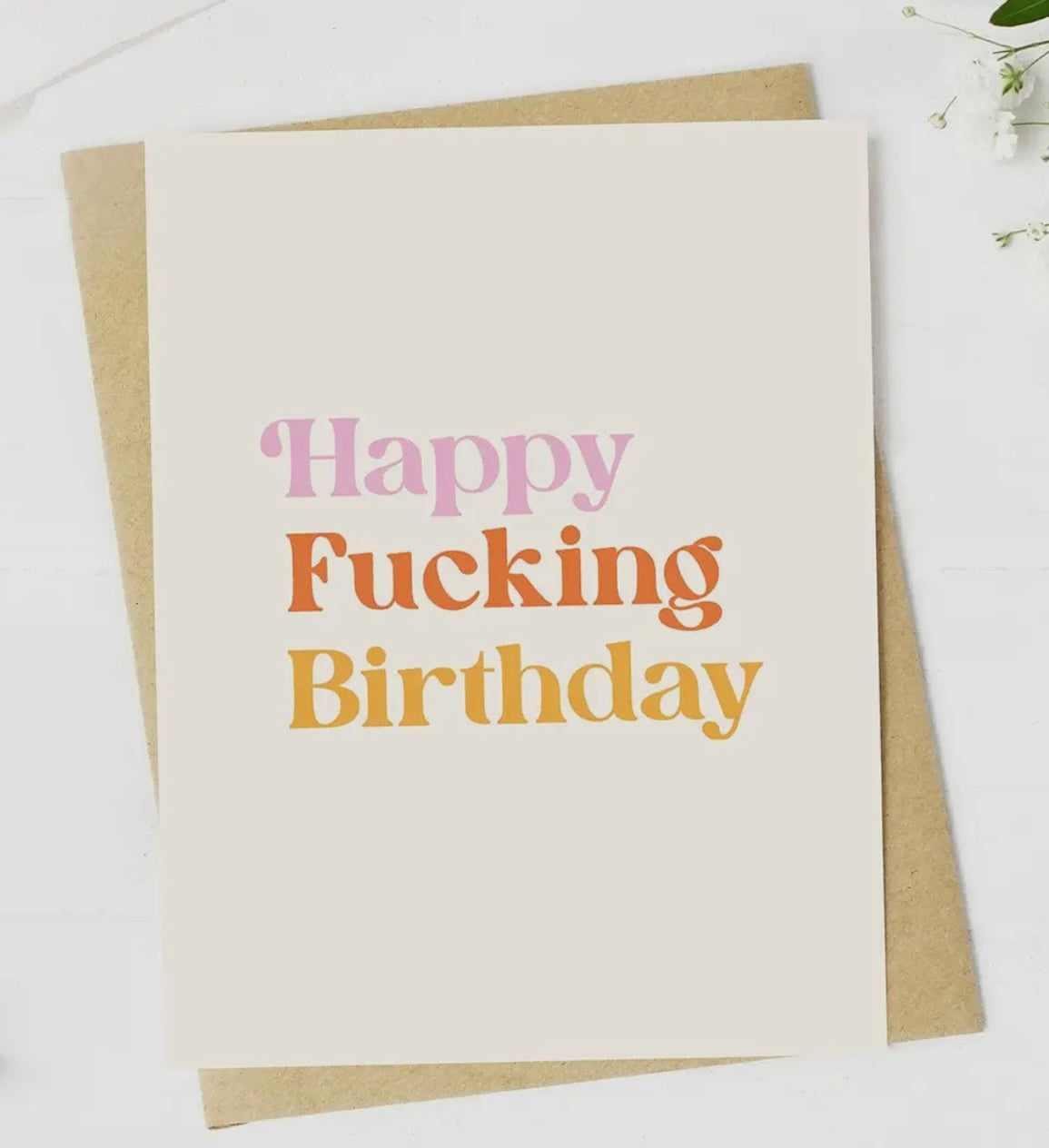 Sassy Rude Birthday Greeting Card HAPPY FUCKING BIRTHDAY *MADE IN THE USA! - Novelty Socks And Slippers