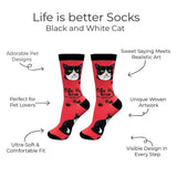 BLACK & WHITE CAT (TUXEDO) Adult Unisex Socks By E&S Pets Choose Style