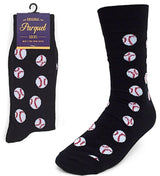PARQUET BRAND Men's BASEBALL Socks BASEBALLS ALL OVER (CHOOSE COLOR) - Novelty Socks And Slippers